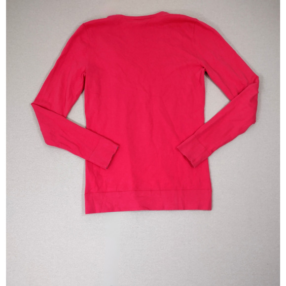 Lilly Pulitzer Sweater Womens Medium Coral Long Sleeve V-Neck Pullover - Picture 2 of 6